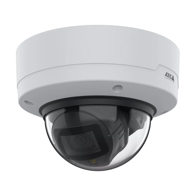 Front structural view of the AXIS P3278-LV 4K outdoor dome camera showcasing its high-clarity dome shell and infrared LED layout.