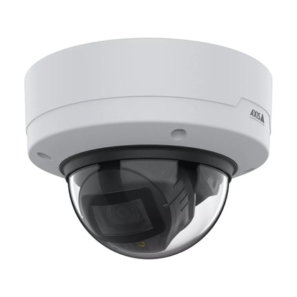 Front structural view of the AXIS P3278-LVE 4K outdoor dome camera showcasing its weathershield casing and infrared LED design.
