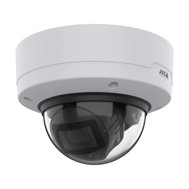 Front structural view of the AXIS P3278-LVE 4K outdoor dome camera showcasing its weathershield casing and infrared LED design.