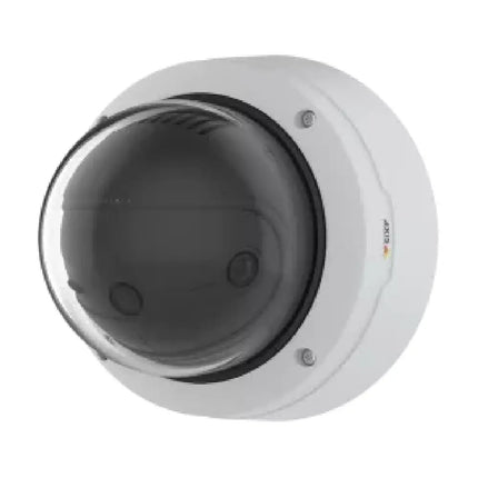 AXIS P3818-PVE outdoor 13MP panoramic network camera providing seamless 180-degree multi-sensor coverage.