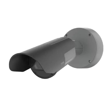 Detailed side view of the NDAA-compliant AXIS Q1800-LE 3 security camera engineered for critical commercial infrastructure.