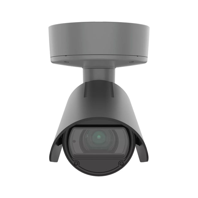 Close-up view of the AXIS Q1800-LE-3 4K telephoto lens and high-power OptimizedIR night vision LEDs.