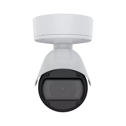 Detailed front shot of the AXIS Q1805-LE highlighting the long-range 4.3–137mm varifocal lens and 32x optical zoom capability.