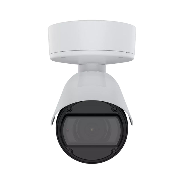 Detailed front shot of the AXIS Q1805-LE highlighting the long-range 4.3–137mm varifocal lens and 32x optical zoom capability.