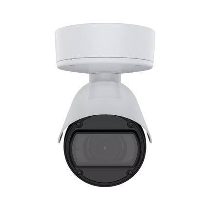 Close-up view of the AXIS Q1806-LE 4.3-137mm varifocal 32x zoom lens and OptimizedIR night vision LEDs.