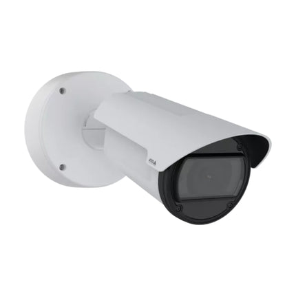 Front perspective of AXIS Q1806-LE highlighting the high-power integrated OptimizedIR LEDs for long-range night vision.