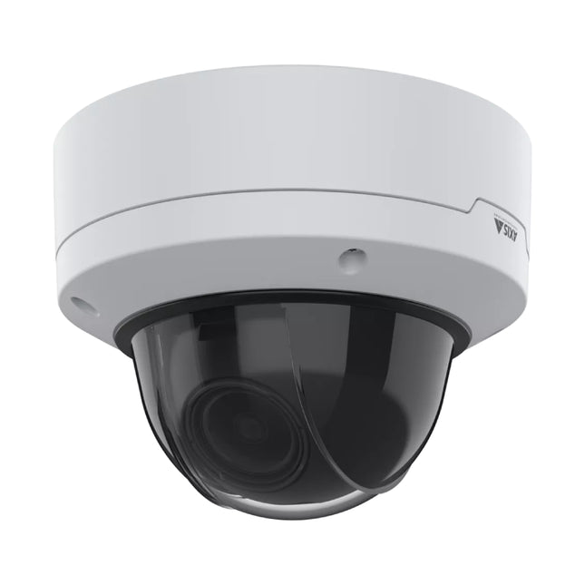 AXIS Q3546-LVE 4MP outdoor AI-powered dome camera with 10mm varifocal lens and metal casing.