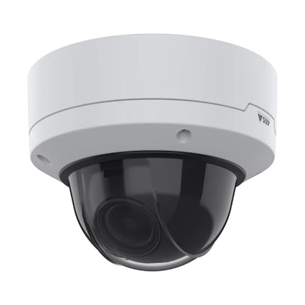 Front view of AXIS Q3546-LVE 4MP vandal-resistant outdoor dome camera with clear bubble housing.
