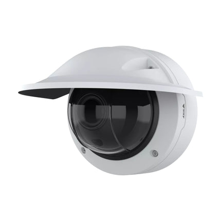 Under-the-dome view of AXIS Q3546-LVE showcasing the adjustable 4.3–10 mm varifocal lens setup.