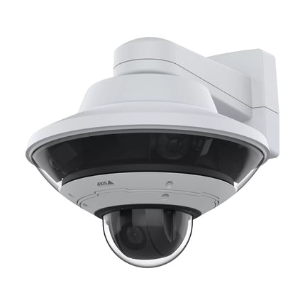 Side profile of the AXIS Q6020-E weatherproof IP66 and IK10 vandal-resistant aluminum housing.