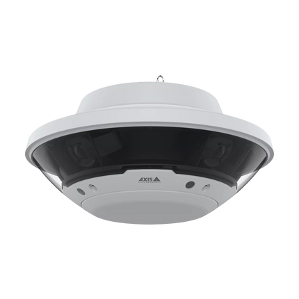 AXIS Q6300-E Autotracking 2 feature showing object classification of vehicles and pedestrians.