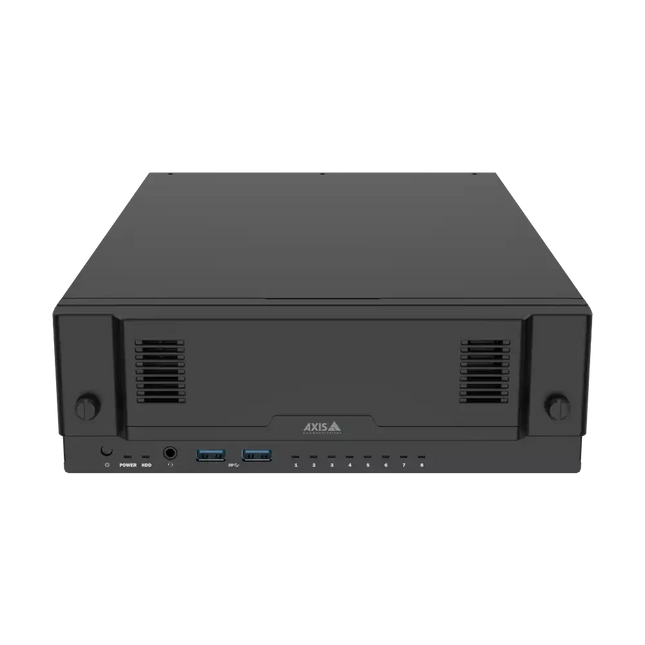 Axis S2208 Mk II 8 channel NVR with 4TB storage and integrated PoE switch front view