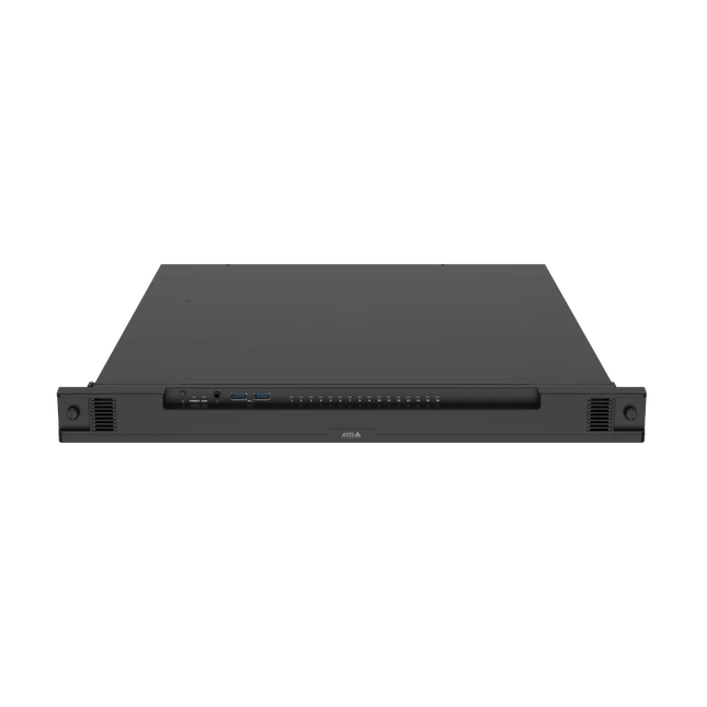 AXIS S2216 Mk II 16-channel all-in-one PoE recorder, front angled view