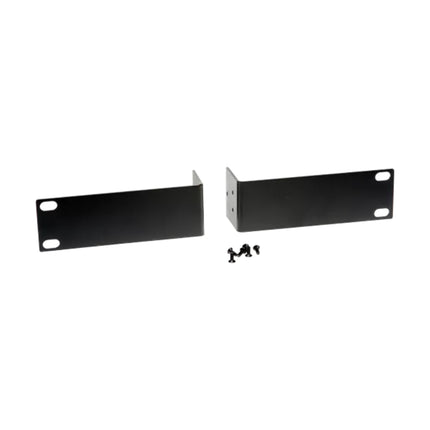 Front view of the AXIS T85 Rack Mount Kit A showing the rack ears and mounting bracket for network switches.