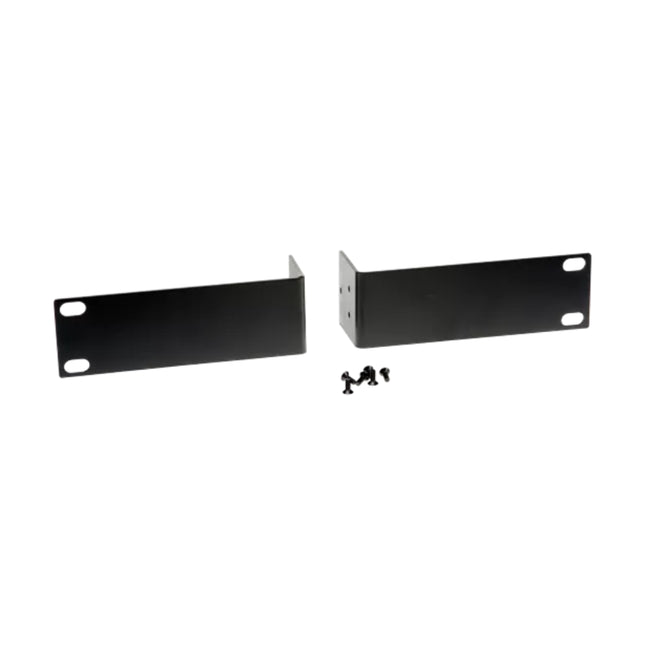 Front view of the AXIS T85 Rack Mount Kit A showing the rack ears and mounting bracket for network switches.