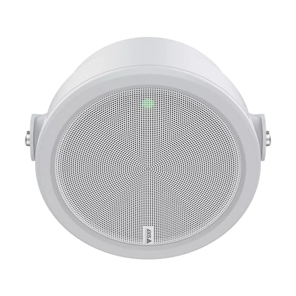 AXIS T8504-E outdoor-ready 4-port PoE+ managed network switch in IP67 rugged white enclosure.