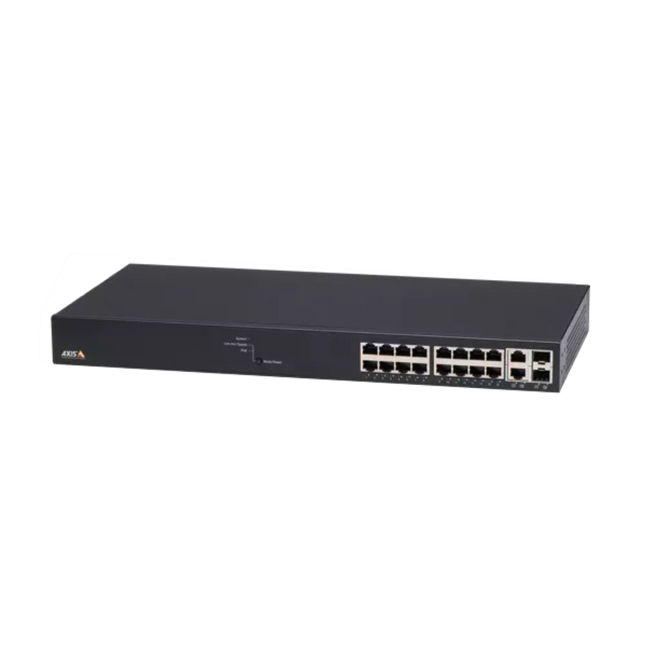 AXIS T8516 PoE+ switch 1U rack mounted with 19 inch ear kit