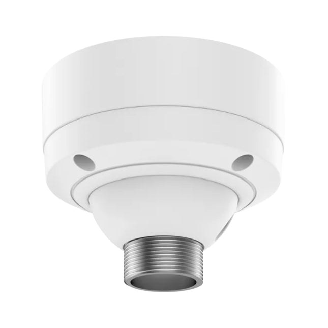AXIS T91B51 white ceiling mount bracket designed for suspending network PTZ and dome cameras from high ceilings.