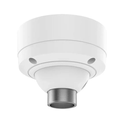 AXIS T91B51 impact-resistant white ceiling mount featuring its integrated ±45-degree swivel action ball joint.
