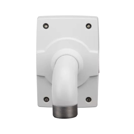 Side angle of AXIS T91D61 heavy-duty aluminum wall mount bracket displaying IK10 vandal-resistant body structure.