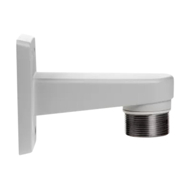 Side view of AXIS T91E61 heavy-duty aluminium wall mount arm showing vandal-resistant IK10 casing structure.