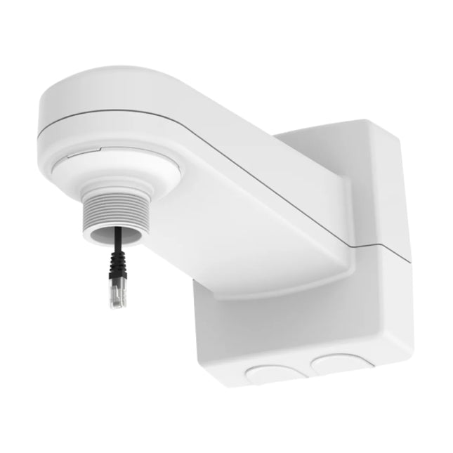 AXIS T91H61 white aluminium wall mount bracket with internal accessory compartment for PTZ camera installations in Australia.