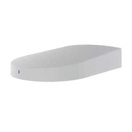 Front-facing view of the white AXIS TM3101 Pendant Wall Mount designed for elegant mini dome installations.  