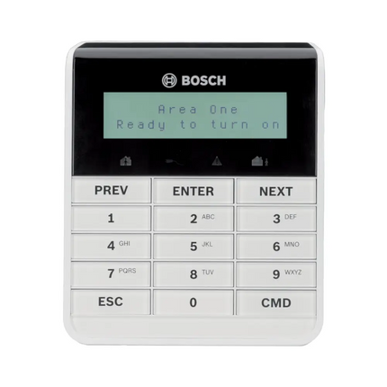 Bosch B915 G-Series hardwired alphanumeric backlit LCD alarm keypad, SDI2 12VDC, for B9512G, Australia