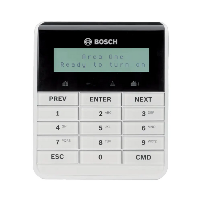 Bosch B915 G-Series hardwired alphanumeric backlit LCD alarm keypad, SDI2 12VDC, for B9512G, Australia