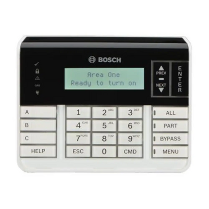 Bosch B920 G-Series black 2-line alphanumeric LCD alarm keypad for B9512G panels, Australia