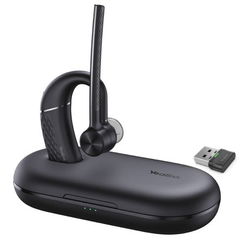 Yealink BH71 Bluetooth Wireless Mono Headset, Carrying Case w/ Built - In Battery (+20hrs), USB - C to USB - A Cable, 10H Talk Time, 3 Size Ear Plugs - CCTV Guru