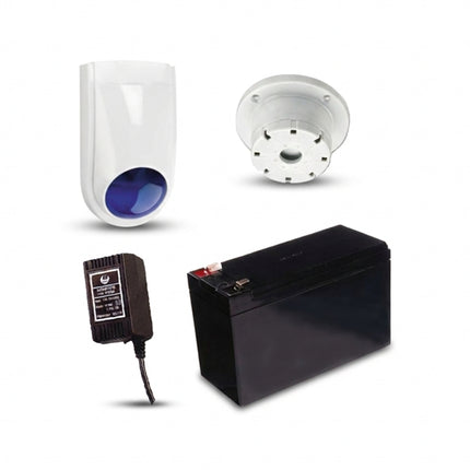 Bosch KIT3 External Flush Mount Alarm Siren Kit with Blue Strobe