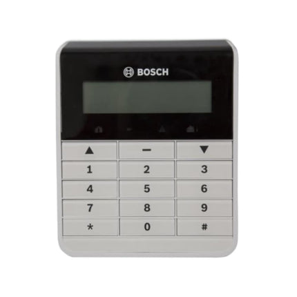 Bosch IUI-SOL-TEXT white alphanumeric LCD codepad for Solution 2000 and 3000 alarm systems with plain English text displa