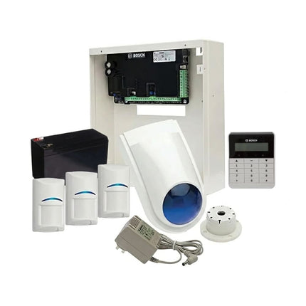 Bosch Solution 3000 Security Bundle with 3 PIR Motion Detectors and IUI-SOL-TEXT Alpha-Numeric LCD Text Keypad for plain English status display.