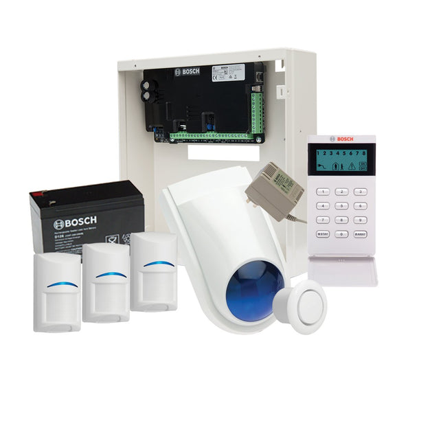 S3K - LCD - PIR - 3 Solution 3000 - 3 PIR + Icon Pad + Bosch7015 + Recessed Siren - CCTV Guru