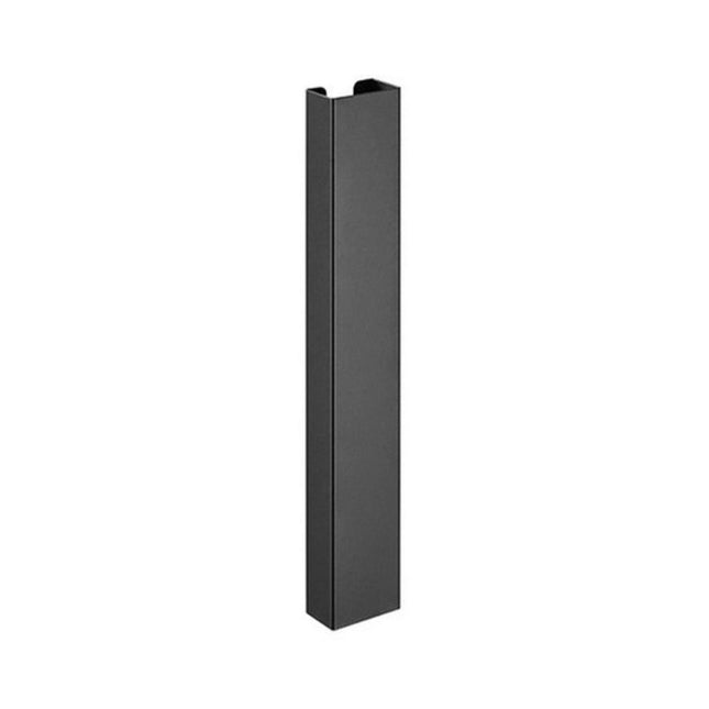 Brateck 350mm black magnetic cable management channel for organizing steel desk leg cords.