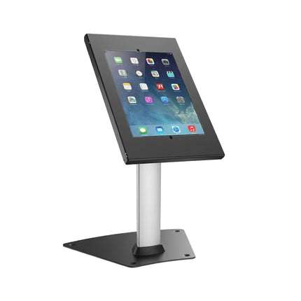 Brateck PAD12-04N white anti-theft countertop tablet kiosk stand for 9.7 to 10.5 inch iPads and Samsung Galaxy Tab in Australia.