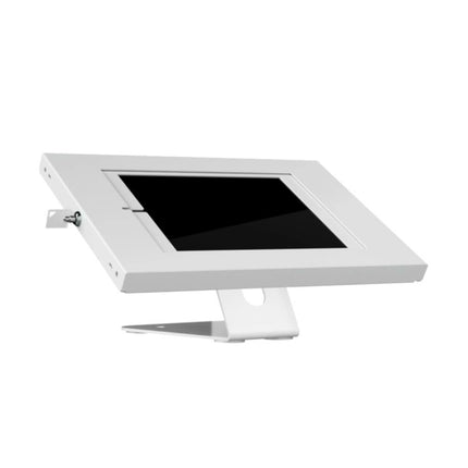 Brateck PAD34-02 white anti-theft wall mounted and countertop tablet holder for 9.7 to 11 inch iPads in Australia.