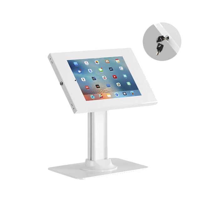 Brateck PAD34-03 white anti-theft countertop tablet kiosk stand for 9.7 to 11 inch screens in Australia.