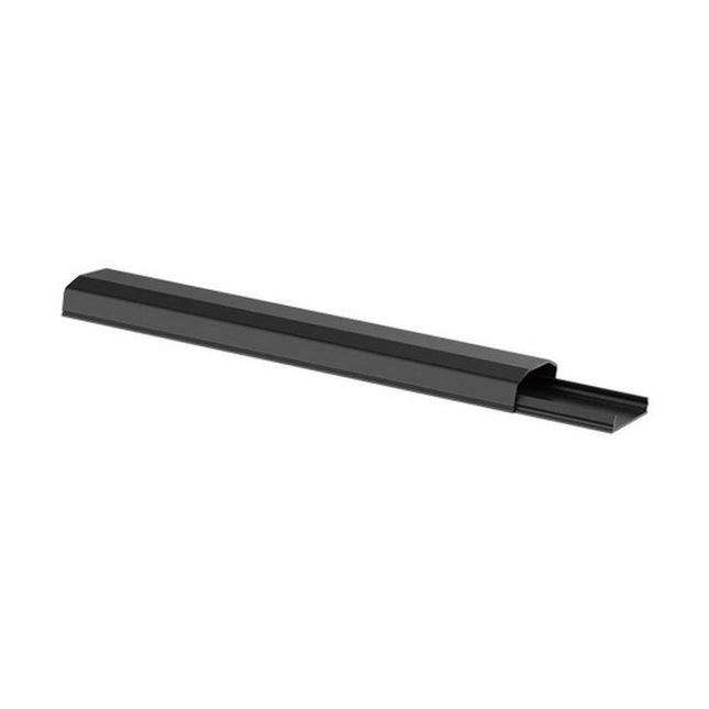 Brateck 250mm black PVC plastic floor cable cover raceway duct for organizing short cord runs.