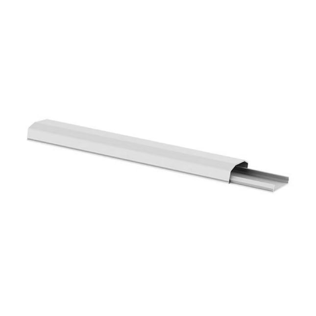 Brateck 250mm white PVC plastic floor cable cover raceway duct for organizing short cord runs.