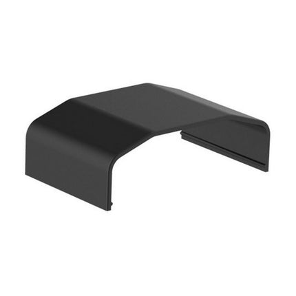 Brateck black ABS plastic straight coupler joint connector for floor cable cover trunking.