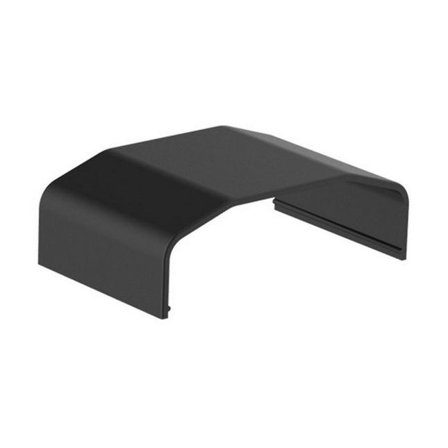 Brateck black ABS plastic straight coupler joint connector for floor cable cover trunking.