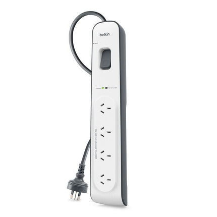 Belkin BSV400 4 - Outlet 2 - Meter Surge Protection Strip, Complete Three - line AC protection, Protects Against Spikes And Fluctuations, CEW $20,000,2YR - CCTV Guru