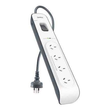 Belkin BSV400 4 - Outlet 2 - Meter Surge Protection Strip, Complete Three - line AC protection, Protects Against Spikes And Fluctuations, CEW $20,000,2YR - CCTV Guru