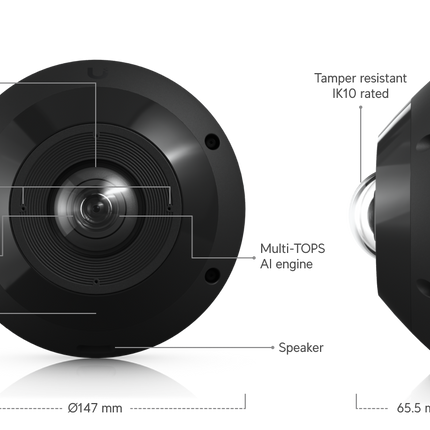 Ubiquiti UniFi Protect G6 Pro 360 UVC-G6-Pro-360 12MP 360 degree fisheye PoE AI camera