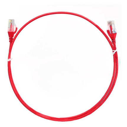 8ware CAT6 Ultra Thin Slim Cable 0.25m / 25cm - Red Color Premium RJ45 Ethernet Network LAN UTP Patch Cord 26AWG for Data - CCTV Guru