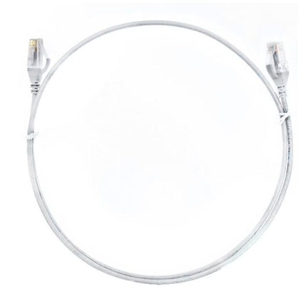 8ware CAT6 Ultra Thin Slim Cable 0.25m / 25cm - White Color Premium RJ45 Ethernet Network LAN UTP Patch Cord 26AWG for Data - CCTV Guru
