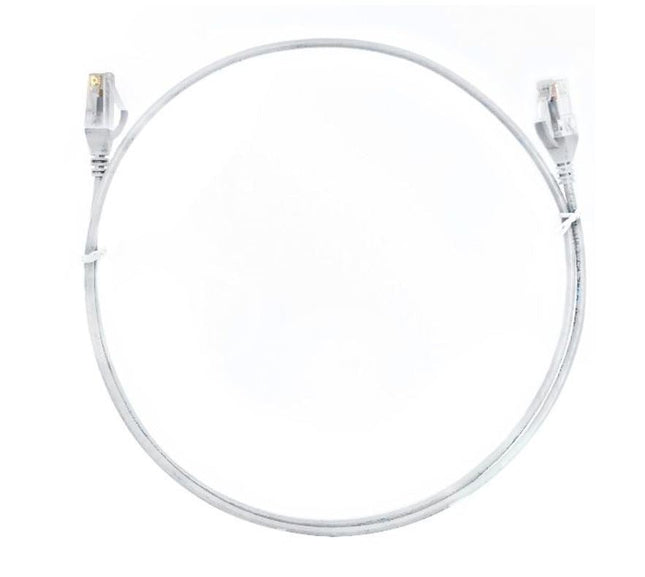 8ware CAT6 Ultra Thin Slim Cable 0.50m / 50cm - White Color Premium RJ45 Ethernet Network LAN UTP Patch Cord 26AWG for Data - CCTV Guru