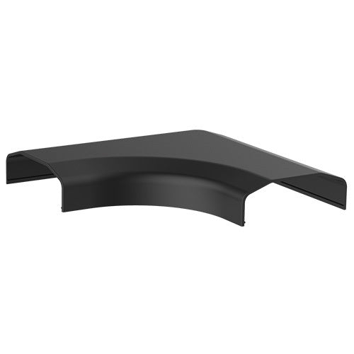 Brateck Plastic Cable Cover Joint L Shape Material:ABS Dimensions 127x127x21.5mm - Black - CCTV Guru